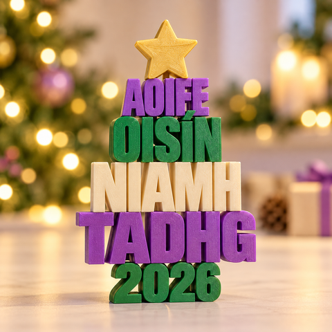 Personalised Family Name Christmas Tree 2026