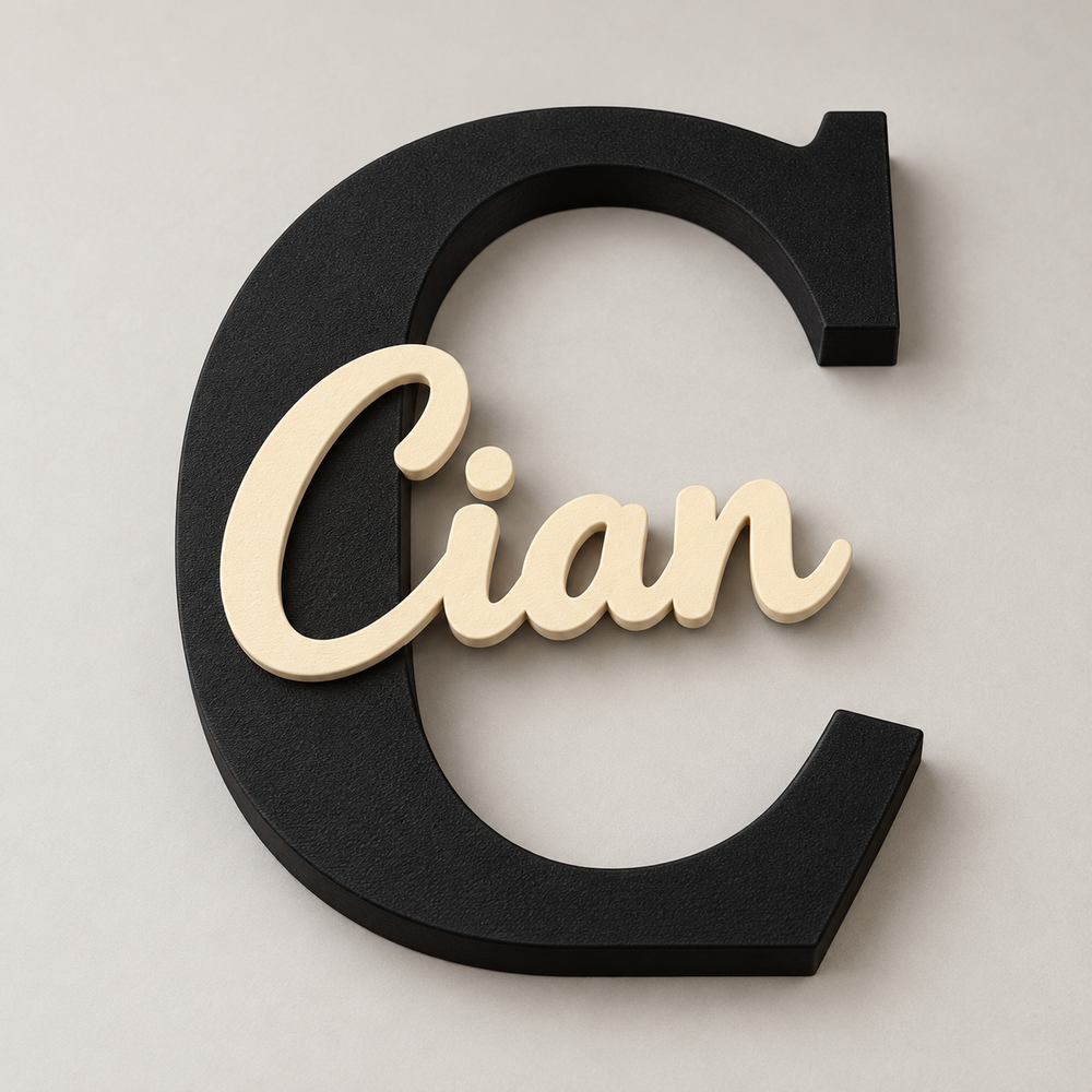 Personalised Initial & Name Decoration