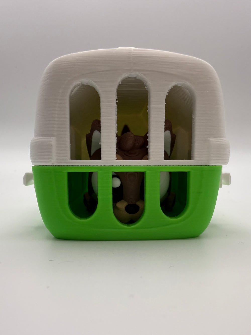 Adoptables Pet Cage – Green & White, 3D printed by 3D&ME in Tralee