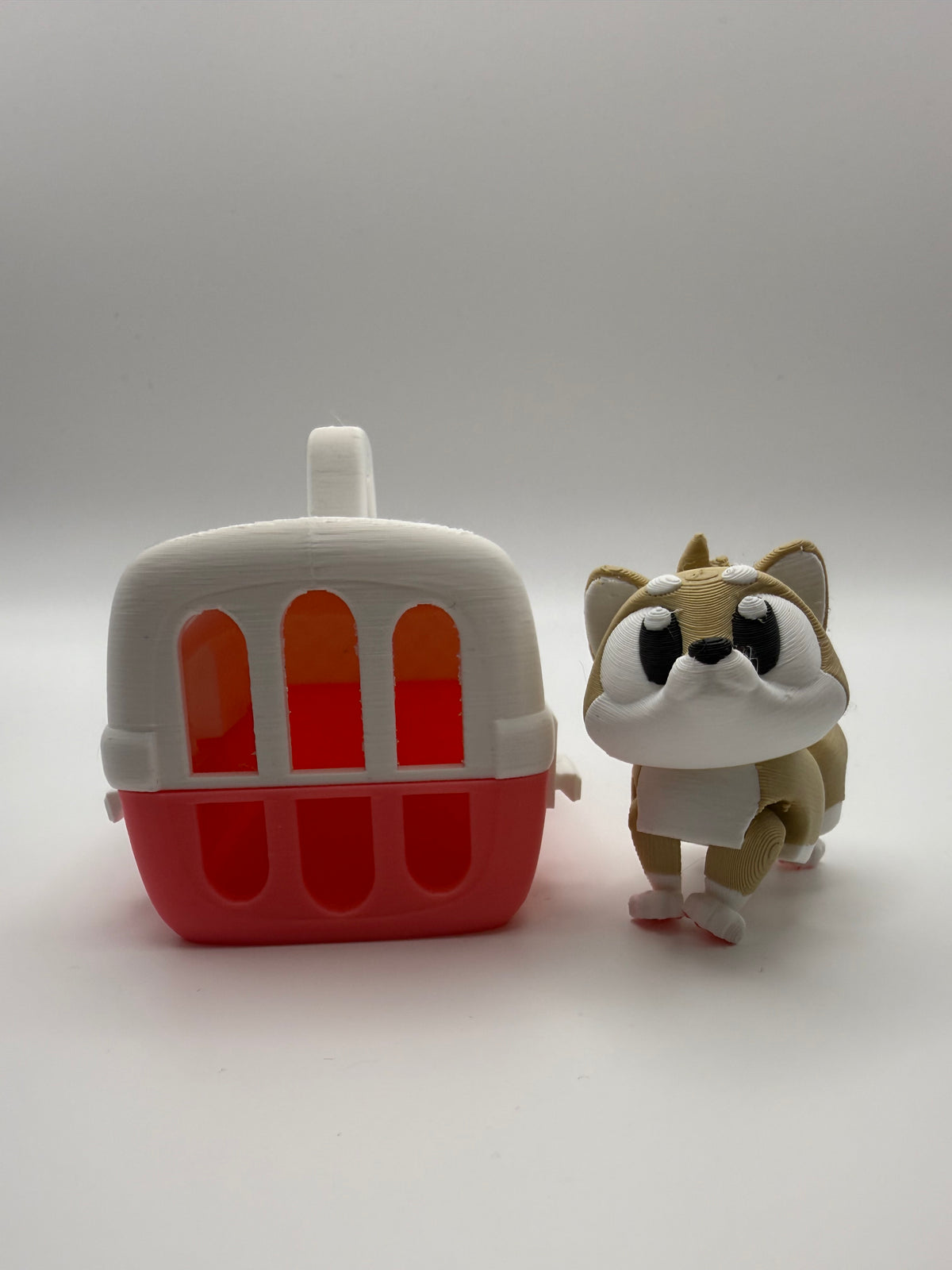 Adoptables Pet Cage – Red & White, 3D printed by 3D&ME in Tralee