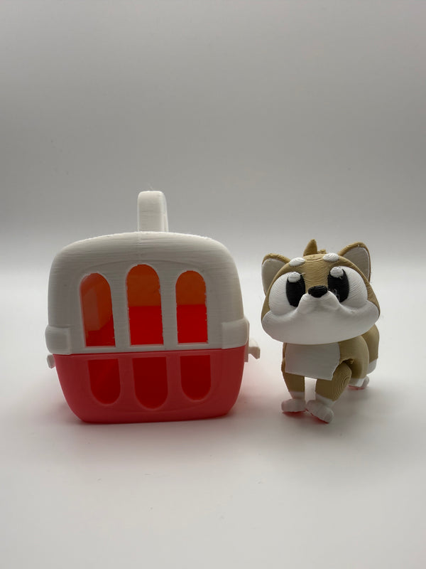 Adoptables Pet Cage – Red & White, 3D printed by 3D&ME in Tralee