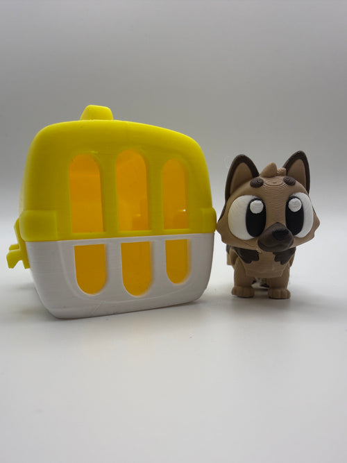 Adoptables Pet Cage – Yellow & White, 3D printed by 3D&ME in Tralee