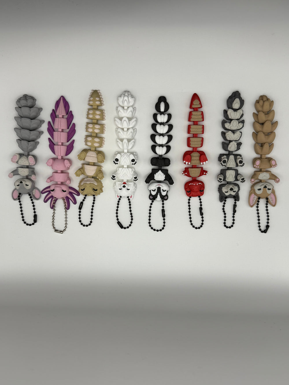 Articulated Animal & Character Keyrings – All characters, 3D printed by 3D&ME in Tralee