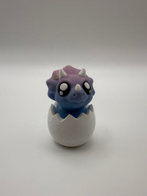 Baby Triceratops Egg Fidget – Purple, 3D printed by 3D&ME in Tralee