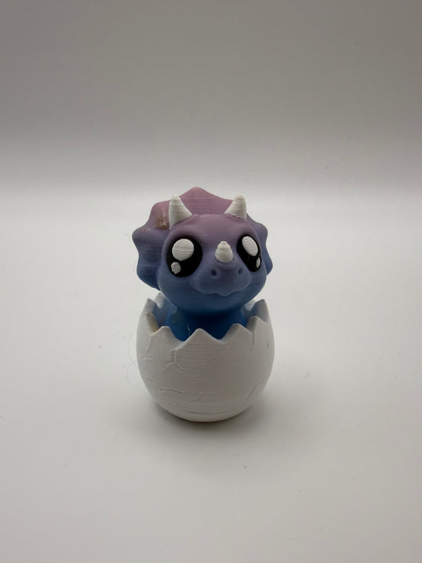 Baby Triceratops Egg Fidget – Purple, 3D printed by 3D&ME in Tralee