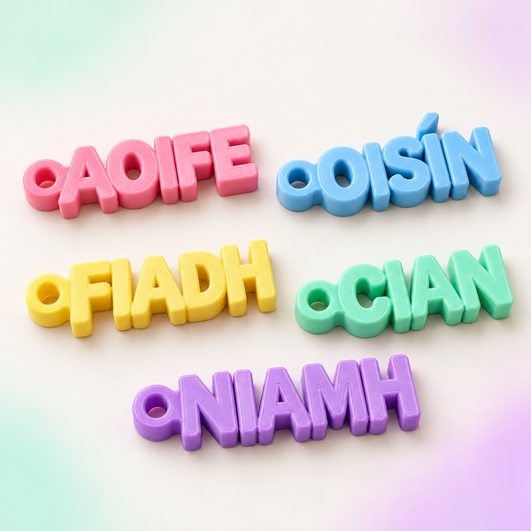 Chunky Custom Name Keyrings with Irish names