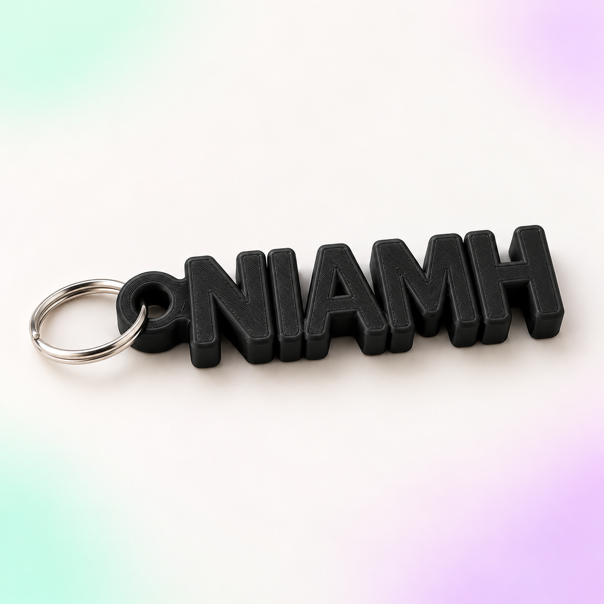 Chunky Custom Name Keyring