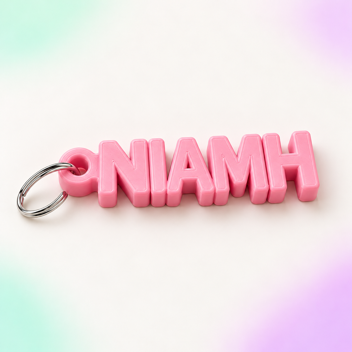 Chunky Custom Name Keyring