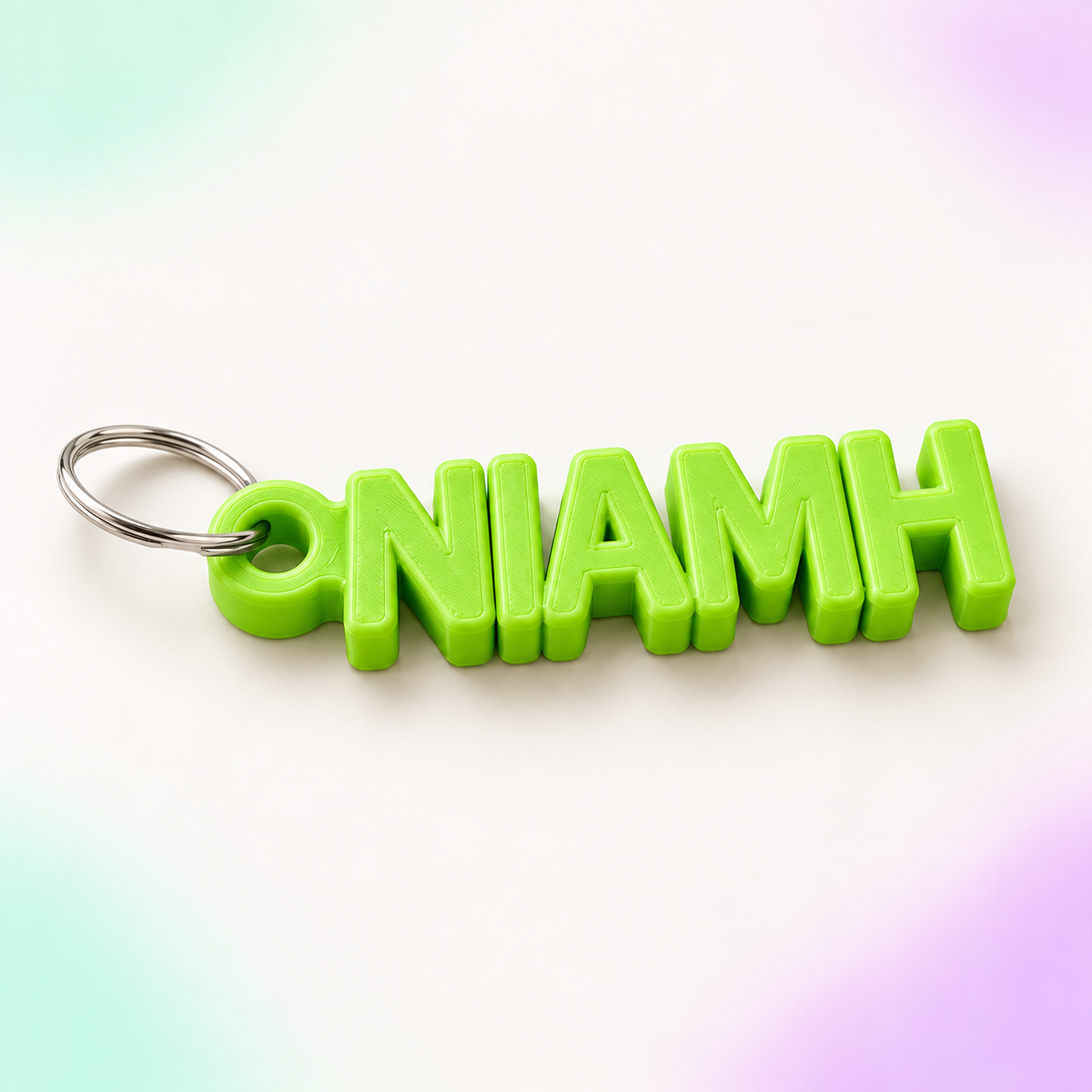 Chunky Custom Name Keyring