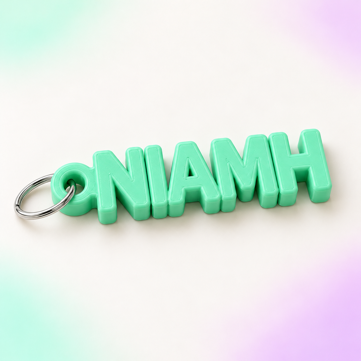 Chunky Custom Name Keyring