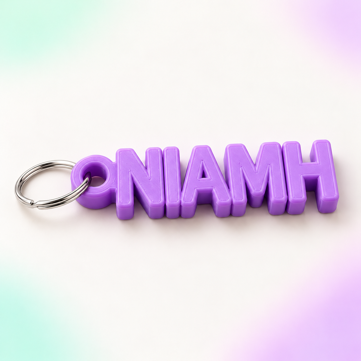 Chunky Custom Name Keyring