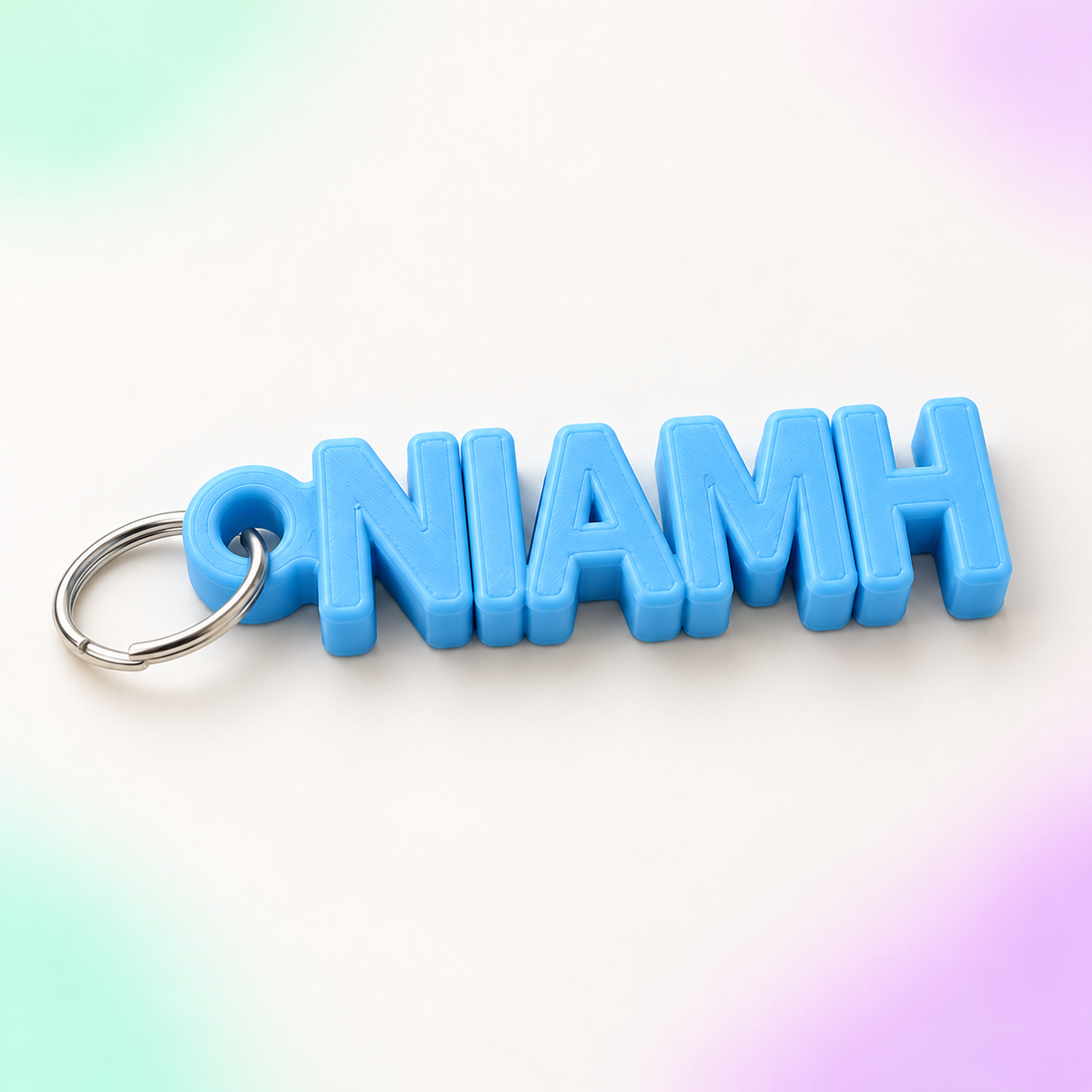 Chunky Custom Name Keyring