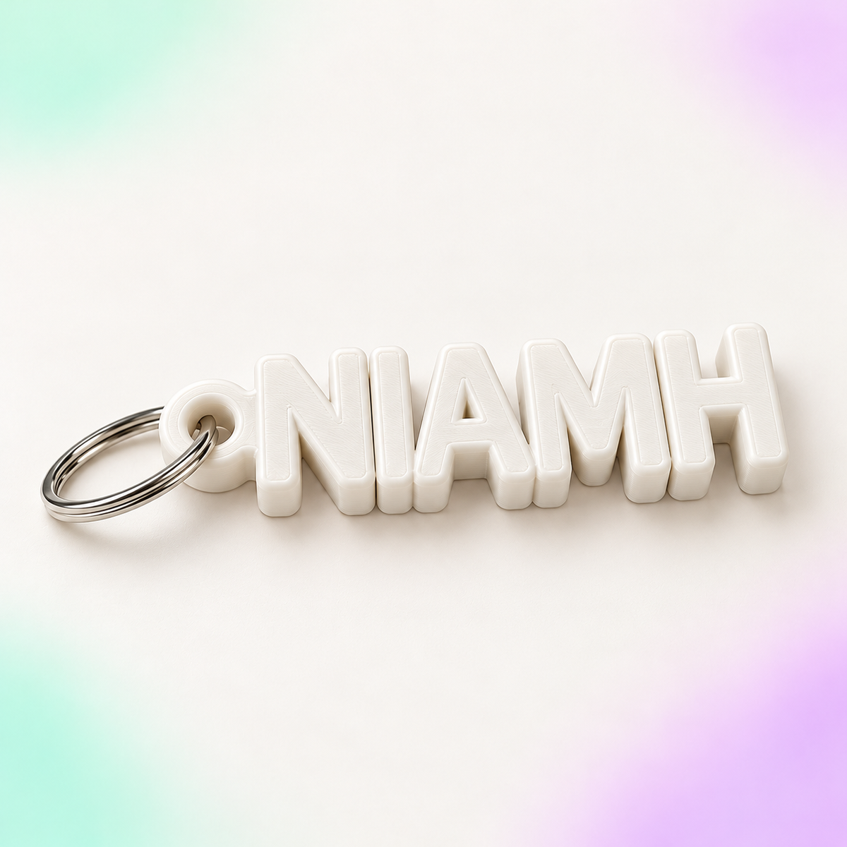 Chunky Custom Name Keyring