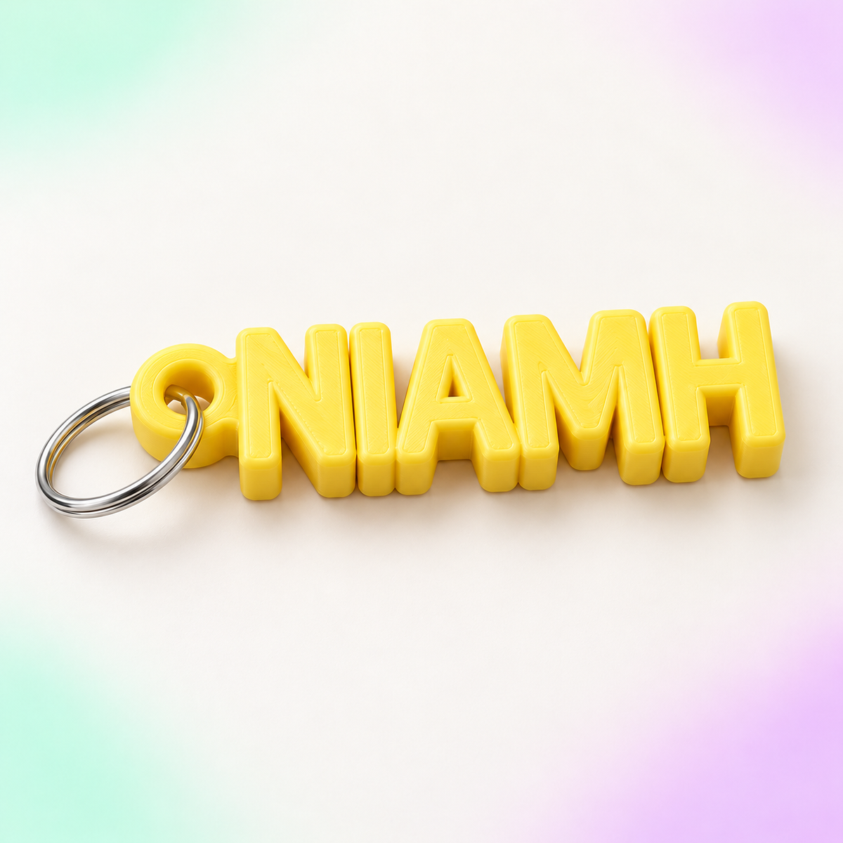 Chunky Custom Name Keyring