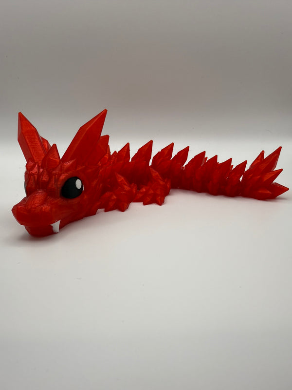 Crystal Cutie Dragon Flexi – Ruby, 3D printed by 3D&ME in Tralee