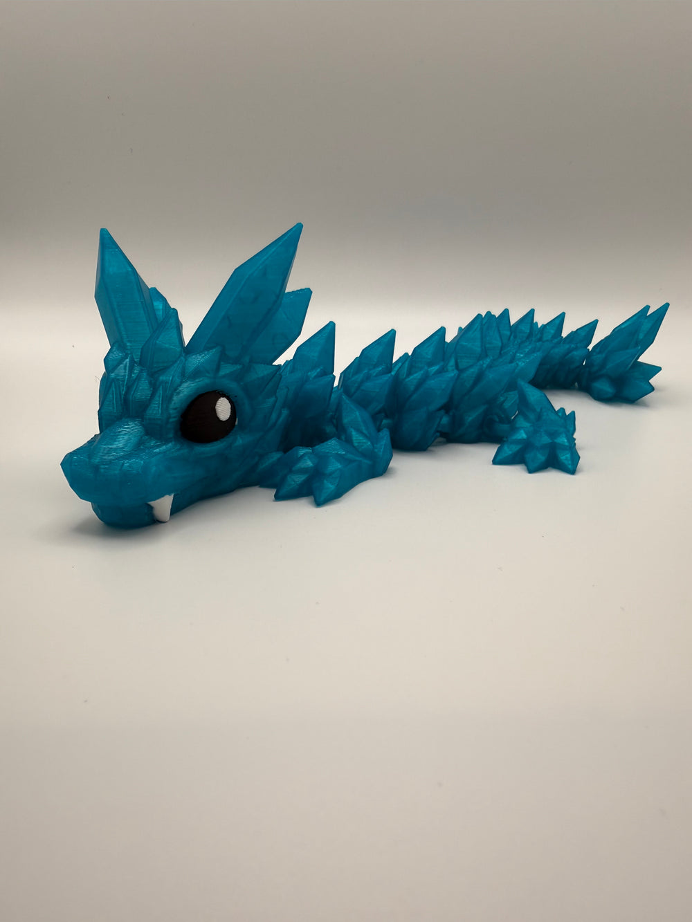 Crystal Cutie Dragon Flexi – Teal, 3D printed by 3D&ME in Tralee
