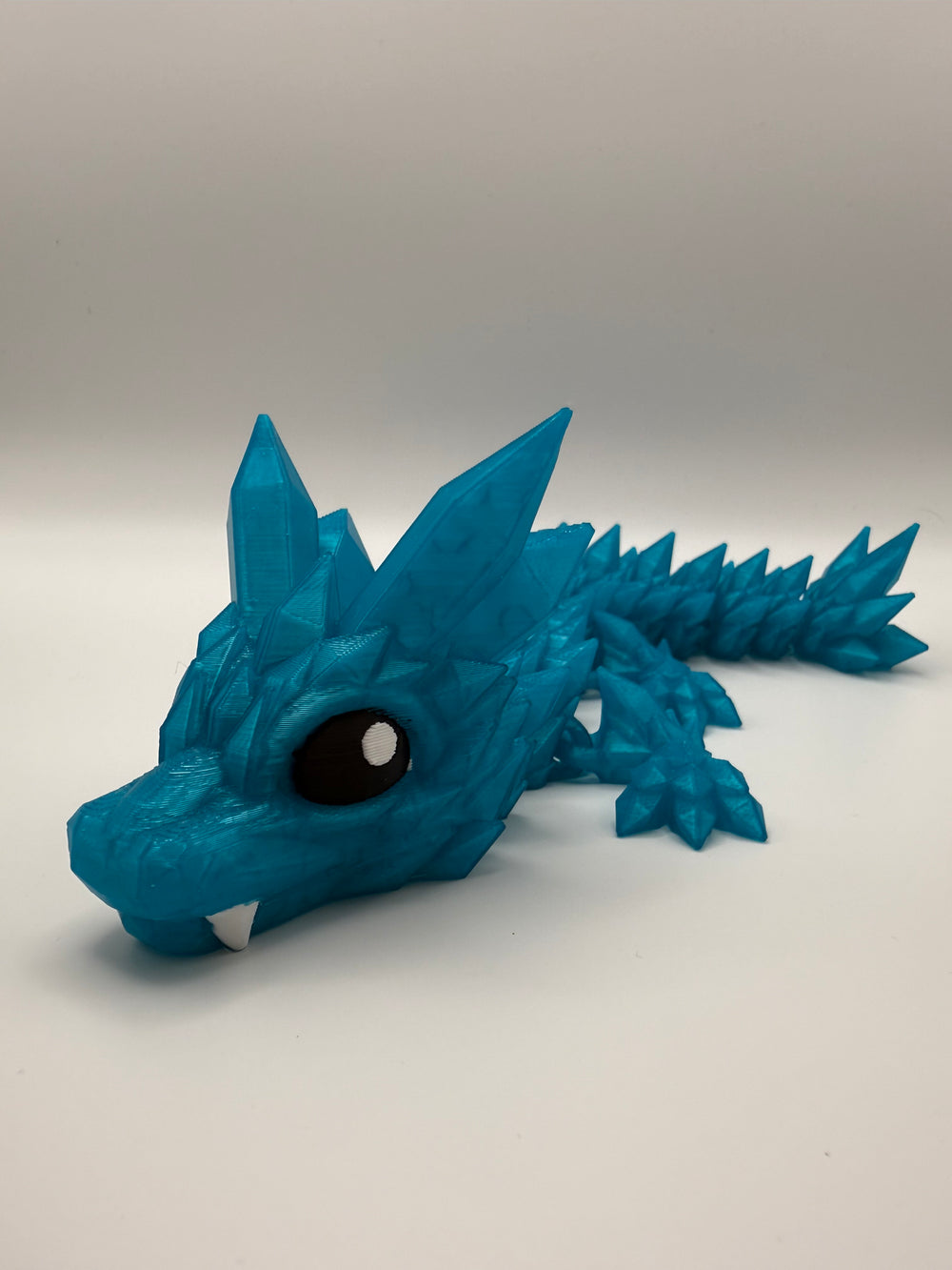 Crystal Cutie Dragon Flexi – Teal, 3D printed by 3D&ME in Tralee