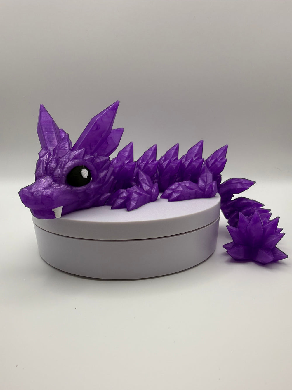 Crystal Cutie Dragon Flexi – Violet, 3D printed by 3D&ME in Tralee