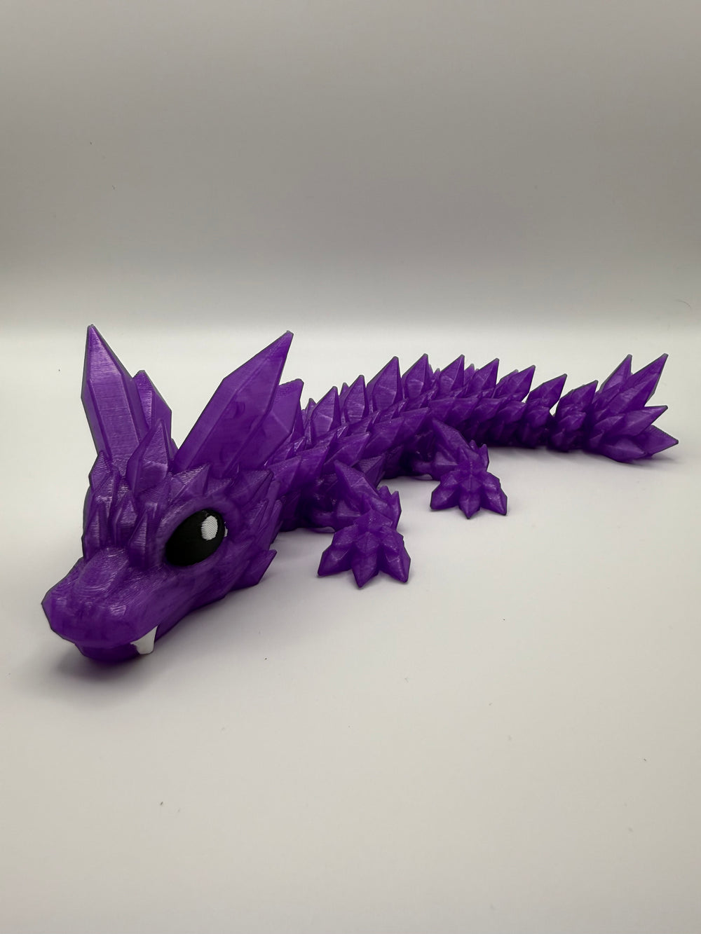 Crystal Cutie Dragon Flexi – Violet, 3D printed by 3D&ME in Tralee