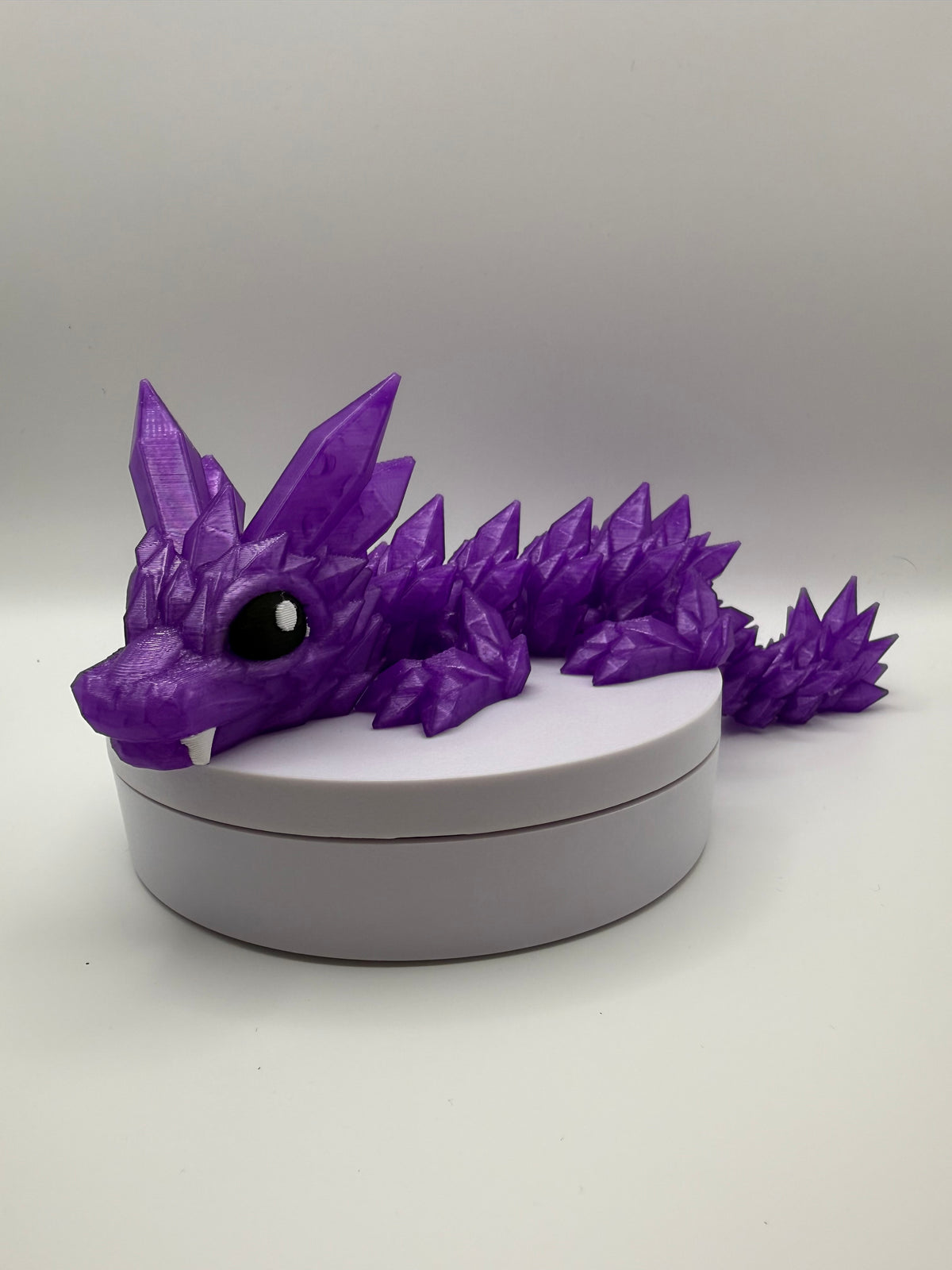 Crystal Cutie Dragon Flexi – Violet, 3D printed by 3D&ME in Tralee