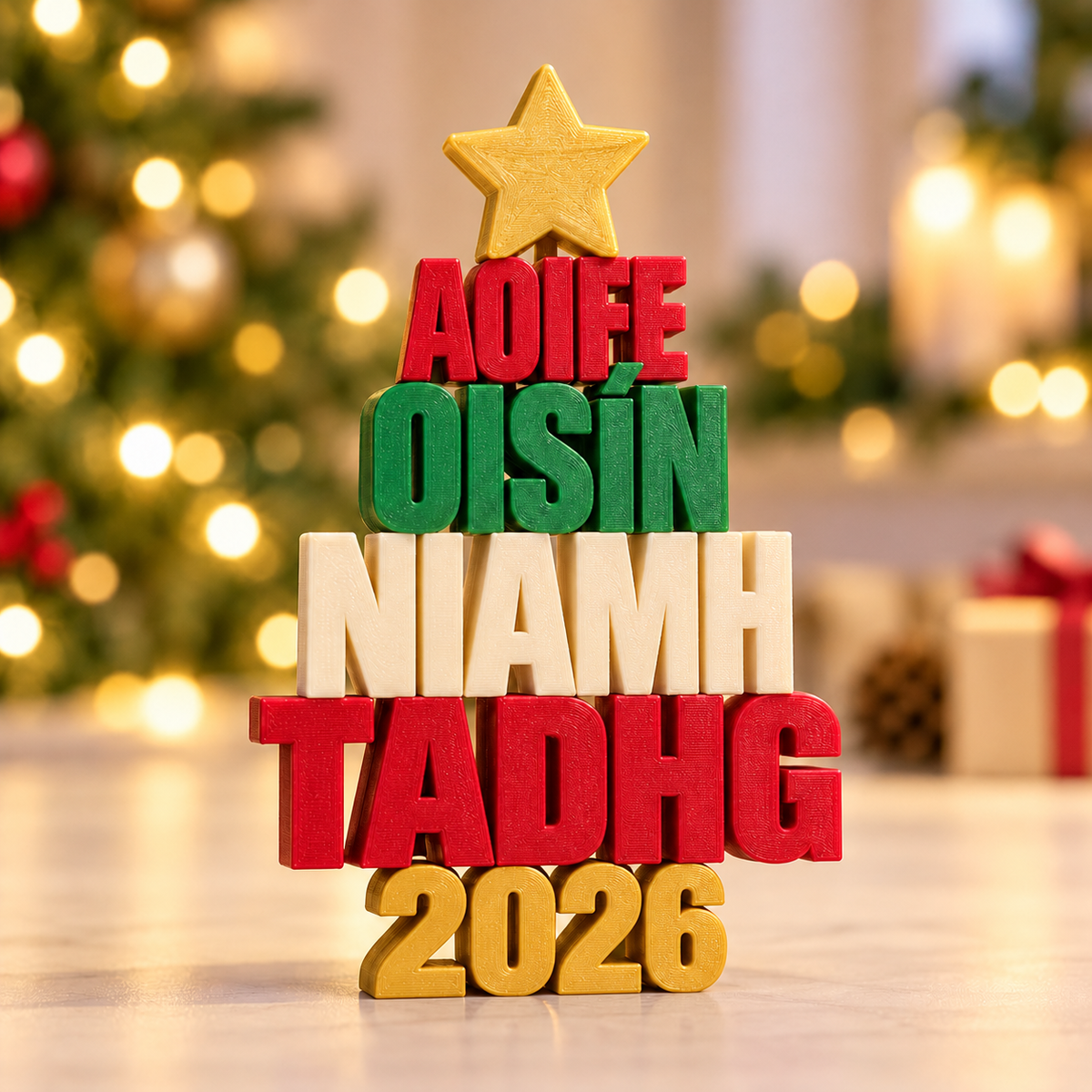 Personalised Family Name Christmas Tree