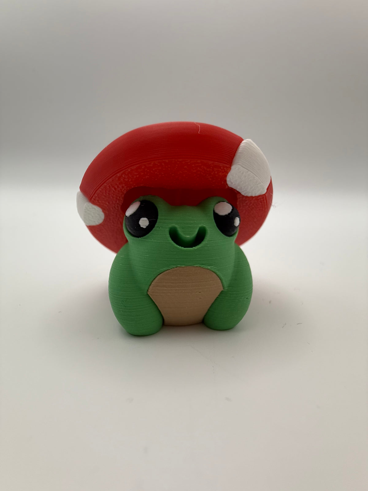 Mushroom Frog Fidget Clicker – Red & Green, 3D printed by 3D&ME in Tralee