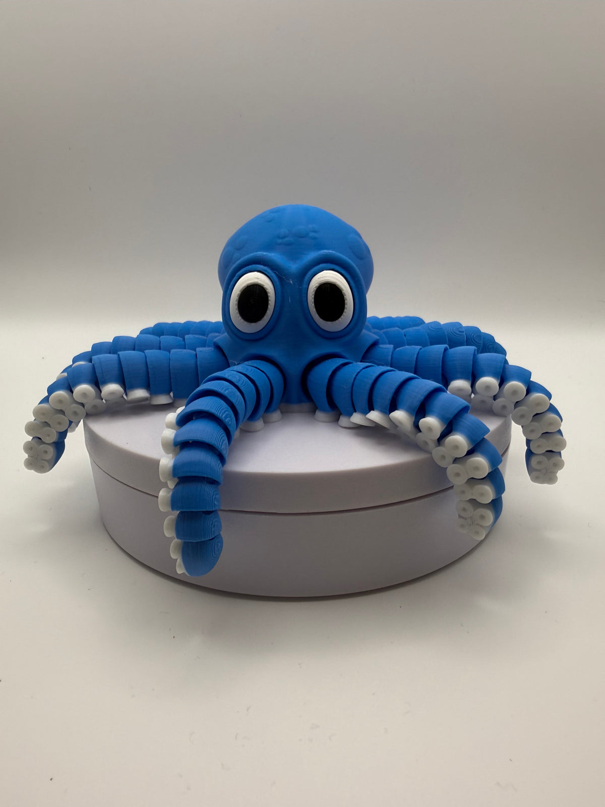 Octopus Flexi Fidget – Blue, 3D printed by 3D&ME in Tralee