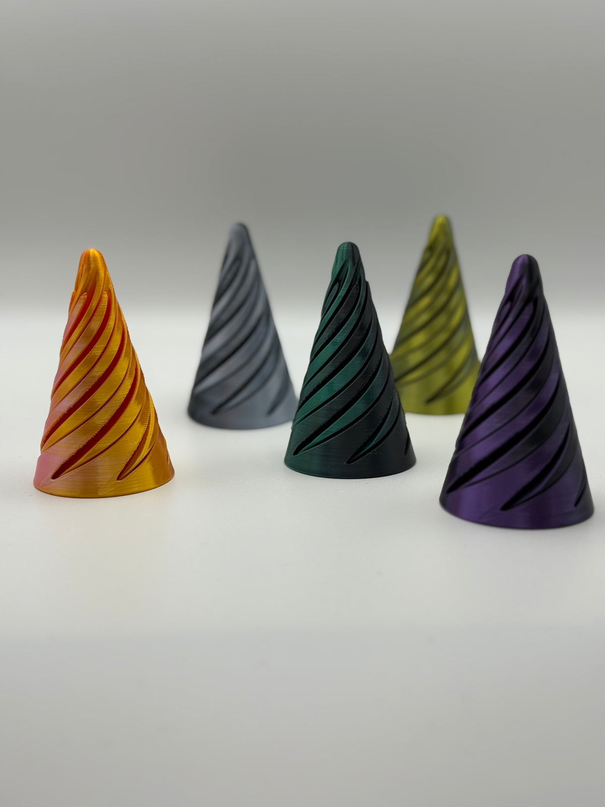Spiral Cone Fidget – All colours, 3D printed by 3D&ME in Tralee