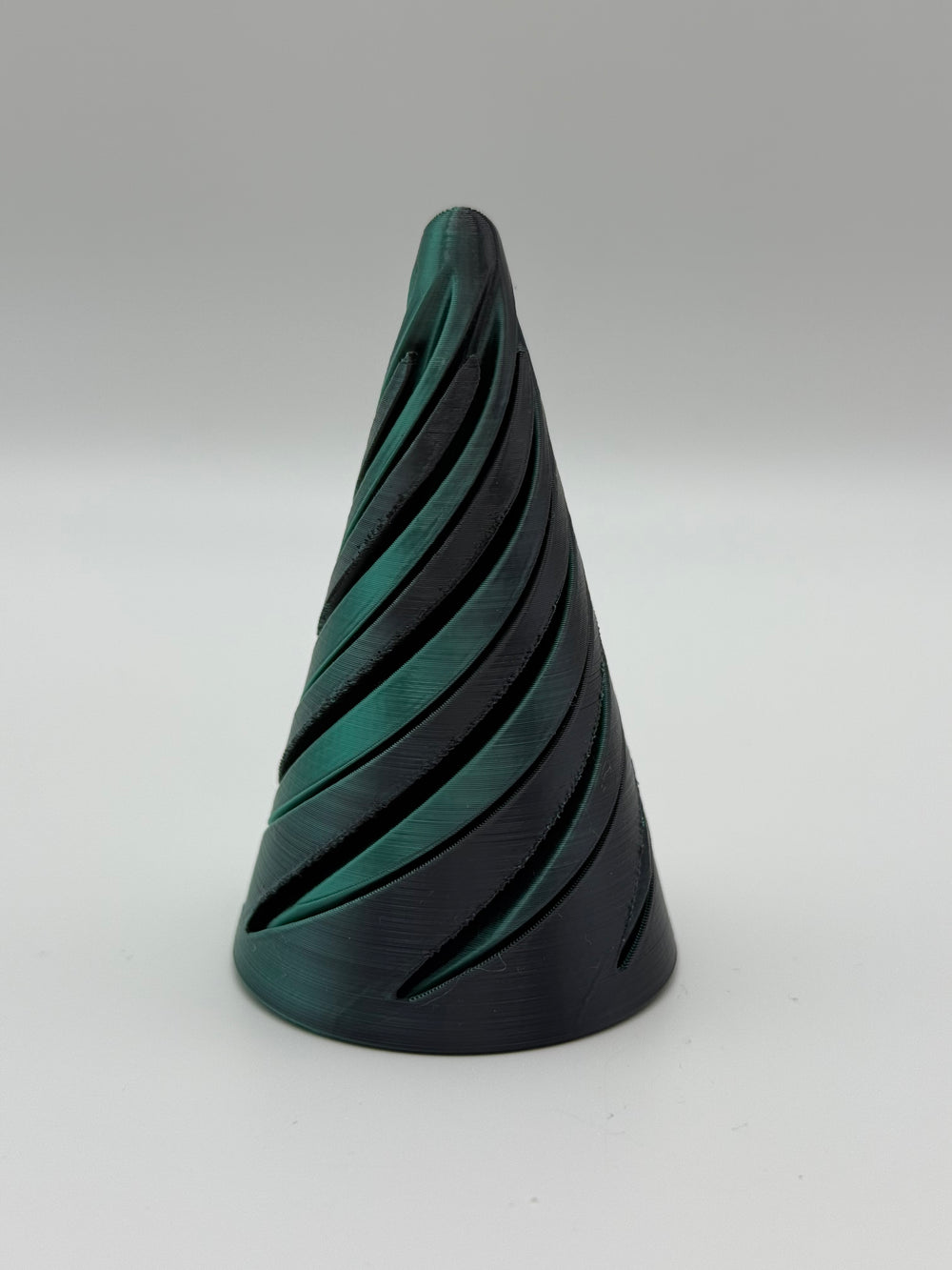 Spiral Cone Fidget – Midnight Teal, 3D printed by 3D&ME in Tralee