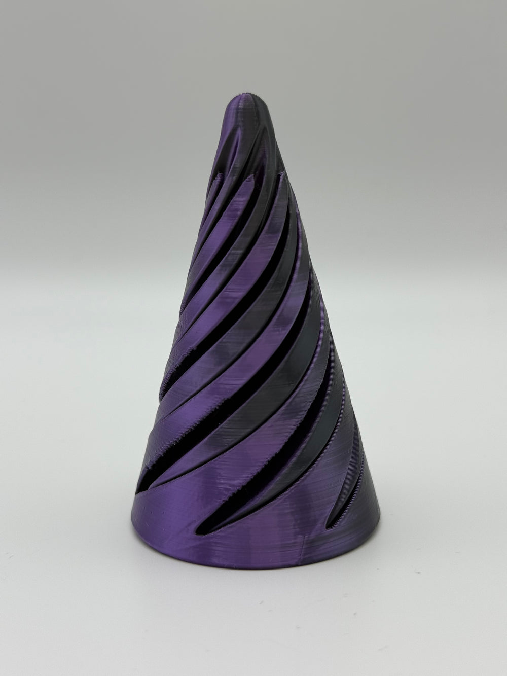 Spiral Cone Fidget – Violet, 3D printed by 3D&ME in Tralee