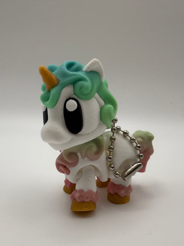 Unicorn Keyring – Mint, 3D printed by 3D&ME in Tralee