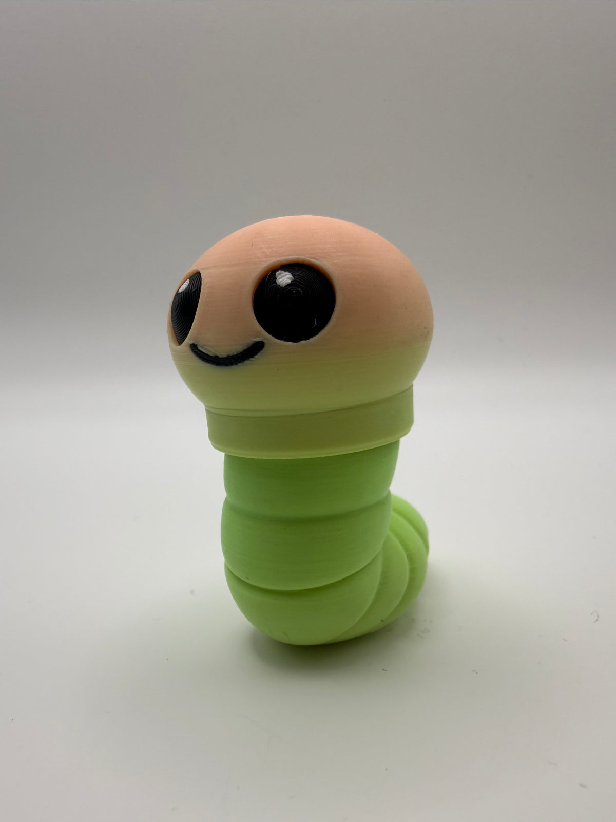 Worm Fidget – Mint & Peach, 3D printed by 3D&ME in Tralee